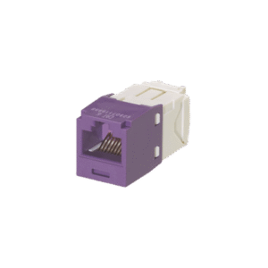Conector Jack RJ45 Estilo TG, Mini-Com, Categoría 6, de 8 posiciones y 8 cables, Color Violeta