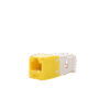 Conector Jack RJ45 Estilo TG, Mini-Com, Categoría 6, de 8 posiciones y 8 cables, Color Amarillo Conector Jack RJ45 Estilo TG, Mini-Com, Categoría 6, de 8 posiciones y 8 cables, Color Amarillo