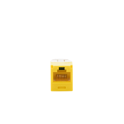 Conector Jack RJ45 Estilo TG, Mini-Com, Categoría 6, de 8 posiciones y 8 cables, Color Amarillo Conector Jack RJ45 Estilo TG, Mini-Com, Categoría 6, de 8 posiciones y 8 cables, Color Amarillo