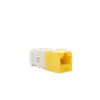 Conector Jack RJ45 Estilo TG, Mini-Com, Categoría 6, de 8 posiciones y 8 cables, Color Amarillo Conector Jack RJ45 Estilo TG, Mini-Com, Categoría 6, de 8 posiciones y 8 cables, Color Amarillo