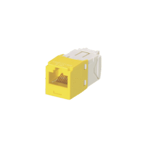Conector Jack RJ45 Estilo TG, Mini-Com, Categoría 6, de 8 posiciones y 8 cables, Color Amarillo