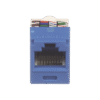 Conector Jack RJ45 Estilo TP, Mini-Com, Categoría 6, de 8 posiciones y 8 cables, Color Azul Conector Jack RJ45 Estilo TP, Mini-Com, Categoría 6, de 8 posiciones y 8 cables, Color Azul