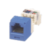 Conector Jack RJ45 Estilo TP, Mini-Com, Categoría 6, de 8 posiciones y 8 cables, Color Azul Conector Jack RJ45 Estilo TP, Mini-Com, Categoría 6, de 8 posiciones y 8 cables, Color Azul
