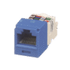 Conector Jack RJ45 Estilo TP, Mini-Com, Categoría 6, de 8 posiciones y 8 cables, Color Azul Conector Jack RJ45 Estilo TP, Mini-Com, Categoría 6, de 8 posiciones y 8 cables, Color Azul