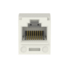 Conector Jack RJ45 Estilo TP, Mini-Com, Categoría 6, de 8 posiciones y 8 cables, Color Blanco Mate Conector Jack RJ45 Estilo TP, Mini-Com, Categoría 6, de 8 posiciones y 8 cables, Color Blanco Mate