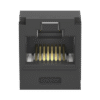Conector Jack RJ45 Estilo TG, Mini-Com, Categoría 6A, de 8 posiciones y 8 cables, Color Negro