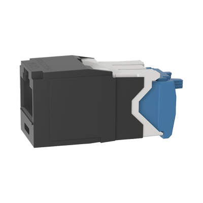 Conector Jack RJ45 Estilo TG, Mini-Com, Categoría 6A, de 8 posiciones y 8 cables, Color Negro