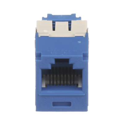 Conector Jack RJ45 Estilo TG, Mini-Com, Categoría 6A, de 8 posiciones y 8 cables, Color Azul