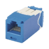 Conector Jack RJ45 Estilo TG, Mini-Com, Categoría 6A, de 8 posiciones y 8 cables, Color Azul