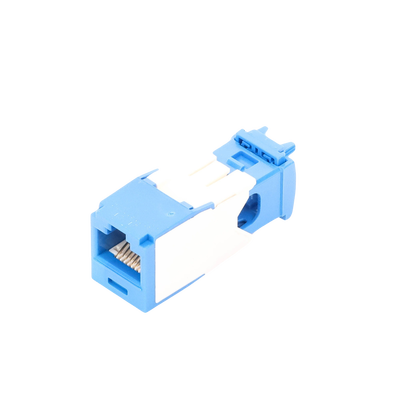 Conector Jack RJ45 Estilo TG, Mini-Com, Categoría 6A, de 8 posiciones y 8 cables, Color Azul