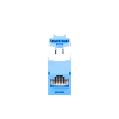 Conector Jack RJ45 Estilo TG, Mini-Com, Categoría 6A, de 8 posiciones y 8 cables, Color Azul