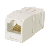 Conector Jack RJ45 Estilo TG, Mini-Com, Categoría 6A, de 8 posiciones y 8 cables, Color Blanco Mate