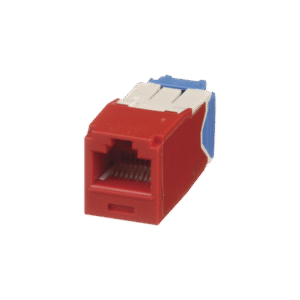 Conector Jack RJ45 Estilo TG, Mini-Com, Categoría 6A, de 8 posiciones y 8 cables, Color Rojo Conector Jack RJ45 Estilo TG, Mini-Com, Categoría 6A, de 8 posiciones y 8 cables, Color Rojo