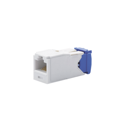 Conector Jack RJ45 Estilo TG, Mini-Com, Categoría 6A, de 8 posiciones y 8 cables, Color Blanco