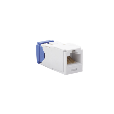 Conector Jack RJ45 Estilo TG, Mini-Com, Categoría 6A, de 8 posiciones y 8 cables, Color Blanco