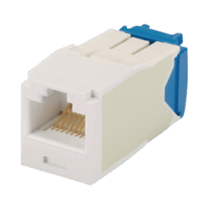 Conector Jack RJ45 Estilo TG, Mini-Com, Categoría 6A, de 8 posiciones y 8 cables, Color Blanco Conector Jack RJ45 Estilo TG, Mini-Com, Categoría 6A, de 8 posiciones y 8 cables, Color Blanco