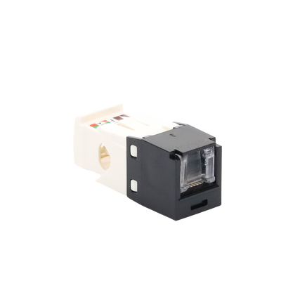 Conector Jack RJ45 Estilo TG con Ventana, Mini-Com, Categoría 6, de 8 posiciones y 8 cables, Color Negro
