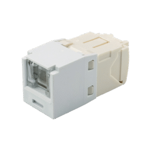 Conector Jack RJ45 Estilo TG con Ventana, Mini-Com, Categoría 6, de 8 posiciones y 8 cables, Color Blanco