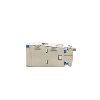 Conector Jack RJ45 Blindado, Estilo TG, Mini-Com, Categoría 6A, de 8 posiciones y 8 cables, Color Azul