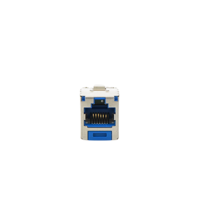 Conector Jack RJ45 Blindado, Estilo TG, Mini-Com, Categoría 6A, de 8 posiciones y 8 cables, Color Azul