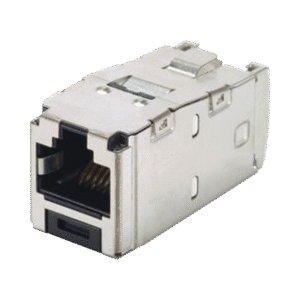 Conector Jack RJ45 Blindado, Estilo TG, Mini-Com, Categoría 6A, de 8 posiciones y 8 cables, Color Negro Conector Jack RJ45 Blindado, Estilo TG, Mini-Com, Categoría 6A, de 8 posiciones y 8 cables, Color Negro