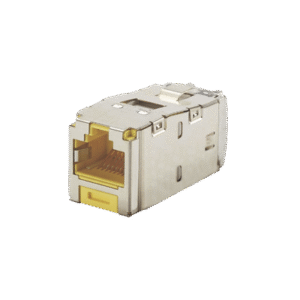 Conector Jack RJ45 Blindado, Estilo TG, Mini-Com, Categoría 6A, de 8 posiciones y 8 cables, Color Amarillo Conector Jack RJ45 Blindado, Estilo TG, Mini-Com, Categoría 6A, de 8 posiciones y 8 cables, Color Amarillo