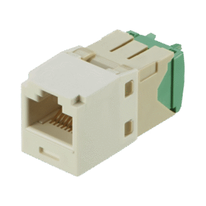 Conector Jack RJ45 Estilo TG, Mini-Com, Categoría 6, de 8 posiciones y 8 cables de Calibre 28/30 AWG, Color Blanco