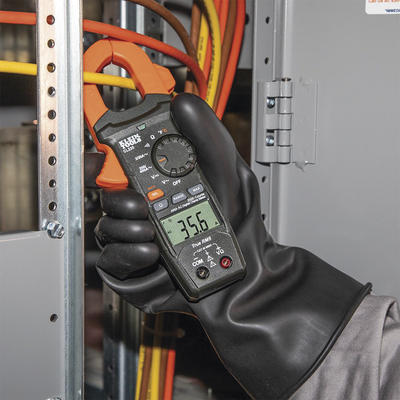 Amperímetro Digital de Gancho de Rango Automático de 400 A CA con Medidor de Temperatura. Amperímetro Digital de Gancho de Rango Automático de 400 A CA con Medidor de Temperatura.