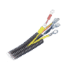 Tubo Corrugado Abierto para Protección de Cables, .38in (9.7 mm) de Diámetro, 30.5 m de Largo, Color Negro