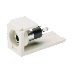 Módulo Estéreo de 3.5mm (1/8"), Tipo Mini-Com, Para Soldar, Color Blanco Mate