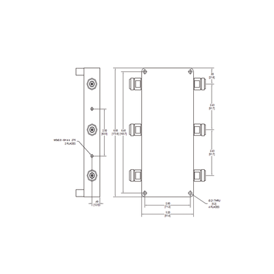 Combinador hibrido 3x3 694-2700MHz 150W -161dBc tipo N IP64