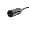 Cable XLR | 3 polos | Conector Hembra-Macho | Serie M | Carcasa Negra | Contactos Dorados | Ideal para Microfonía | Longitud 10m