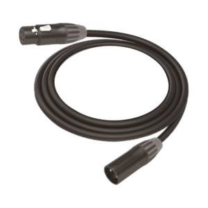 Cable XLR 3 polos hembra - XLR 3 polos macho - Serie M carcasa negra, contactos dorados Cable XLR 3 polos hembra - XLR 3 polos macho - Serie M carcasa negra, contactos dorados