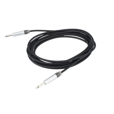 Cable de Audio | Plug 1/4 in a Plug 1/4 in Stereo | Carcasa Cromada | Conectores Seetronic | Longitud 5m