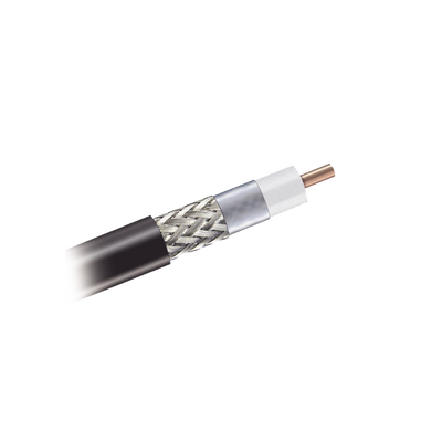 Cable coaxial 90% de blindaje, certificación RoHS, conductor de cobre revestido de aluminio, 50 Ohms, Carrete de 300 m
