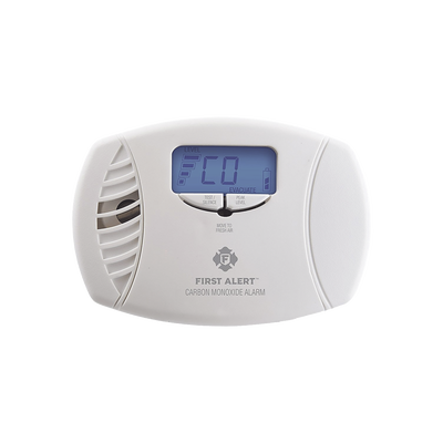 Alarma de monóxido de carbono (CO) enchufable con batería de respaldo y display digital Alarma de monóxido de carbono (CO) enchufable con batería de respaldo y display digital