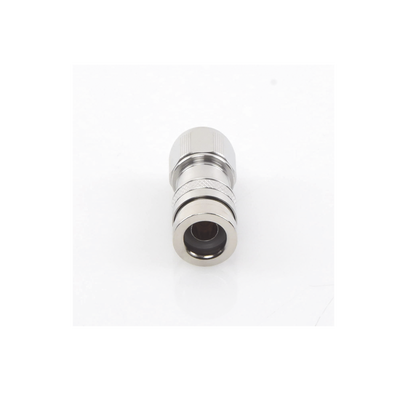 Conector N Macho de Compresion, en linea para LMR-400, CNT-400, RG-8/U, RF-400, Plata/Oro/Teflón.