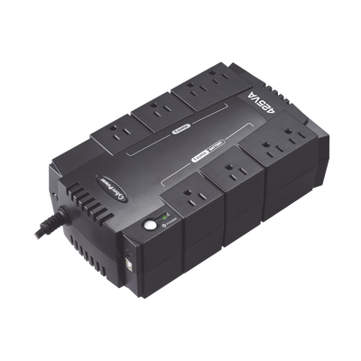 UPS de 425 VA/255 W, Topología Standby, Entrada 120 Vca NEMA 5-15P, Tipo Gabinete Compacto, Con 8 Tomas NEMA 5-15R