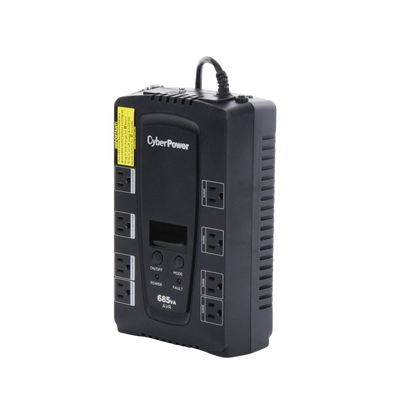 UPS de 685 VA/390 W, Topología Línea Interactiva, Entrada 120 Vca NEMA 5-15P, Tipo Gabinete Compacto, Con 8 Tomas NEMA 5-15R UPS de 685 VA/390 W, Topología Línea Interactiva, Entrada 120 Vca NEMA 5-15P, Tipo Gabinete Compacto, Con 8 Tomas NEMA 5-15R