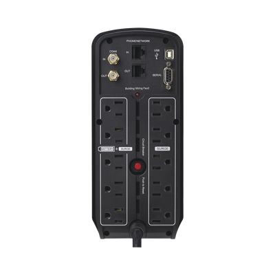 UPS de 850 VA/510 W, Topología Línea Interactiva, Entrada 120 Vca NEMA 5-15P, Onda Senoidal Pura, Tipo Torre, Con 10 Tomas NEMA 5-15R UPS de 850 VA/510 W, Topología Línea Interactiva, Entrada 120 Vca NEMA 5-15P, Onda Senoidal Pura, Tipo Torre, Con 10 Tomas NEMA 5-15R