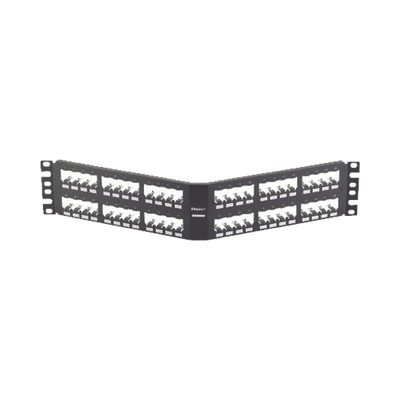Panel de Parcheo Modular Mini-Com (Sin Conectores), Angulado, Totalmente Blindado, de 48 puertos, 2UR Panel de Parcheo Modular Mini-Com (Sin Conectores), Angulado, Totalmente Blindado, de 48 puertos, 2UR