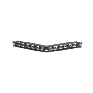 Panel de Parcheo Modular Mini-Com (Sin Conectores), Angulado, Sin Blindaje, Alta Densidad, de 48 puertos, 1UR
