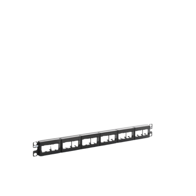 Panel de Parcheo Modular Mini-Com (Sin Conectores), Plano, Sin Blindaje, Con Etiqueta y Cubierta, de 24 puertos, 1UR Panel de Parcheo Modular Mini-Com (Sin Conectores), Plano, Sin Blindaje, Con Etiqueta y Cubierta, de 24 puertos, 1UR