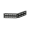 Panel de Parcheo Modular Mini-Com (Sin Conectores), Angulado, Sin Blindaje, Con Etiqueta y Cubierta, de 48 puertos, 2UR