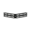 Panel de Parcheo Modular Mini-Com (Sin Conectores), Angulado, Sin Blindaje, Con Etiqueta y Cubierta, de 48 puertos, 2UR