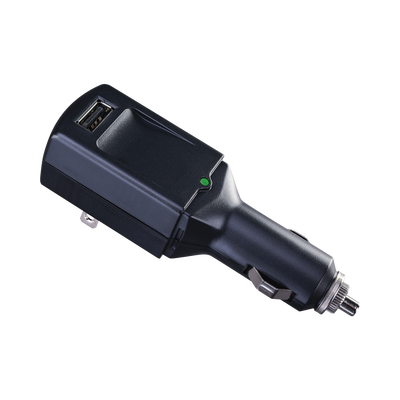 Cargador USB Portátil, Con Entrada 120 Vca o Toma Vehicular (encendedor de cigarrillos), Puerto USB de 5 Vcc 1 Amp Cargador USB Portátil, Con Entrada 120 Vca o Toma Vehicular (encendedor de cigarrillos), Puerto USB de 5 Vcc 1 Amp