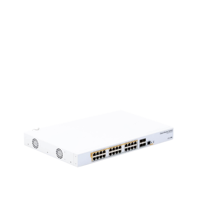 CRS328-24P-4S+RM - 24 port Gigabit Ethernet router/switch with four 10Gbps SFP+