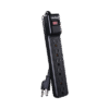 Multicontacto Con Supresor de Picos, Voltaje de Entrada 125 Vca NEMA 5-15P, Con 6 Salidas NEMA 5-15R, 1200 Joules