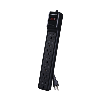 Multicontacto Con Supresor de Picos, Voltaje de Entrada 125 Vca NEMA 5-15P, Con 7 Salidas NEMA 5-15R, 1500 Joules