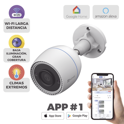 Bala IP 2 Megapíxel / Wi-Fi / Micrófono integrado / Visión 106° / Detección de movimiento / Notificación Push / Ranura Para Memoria / Uso en Exterior Bala IP 2 Megapíxel / Wi-Fi / Micrófono integrado / Visión 106° / Detección de movimiento / Notificación Push / Ranura Para Memoria / Uso en Exterior